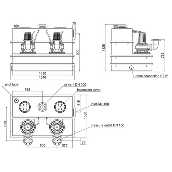 WUZ 100 Duplex 10551, 10553, 10555, 10556 Diagram